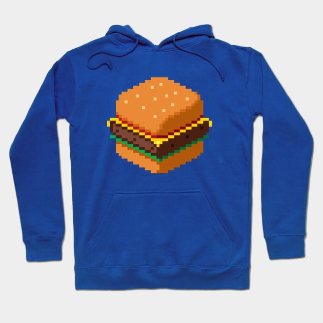 Isometric Pixel Art Cheeseburger Hoodie by PXLFLX